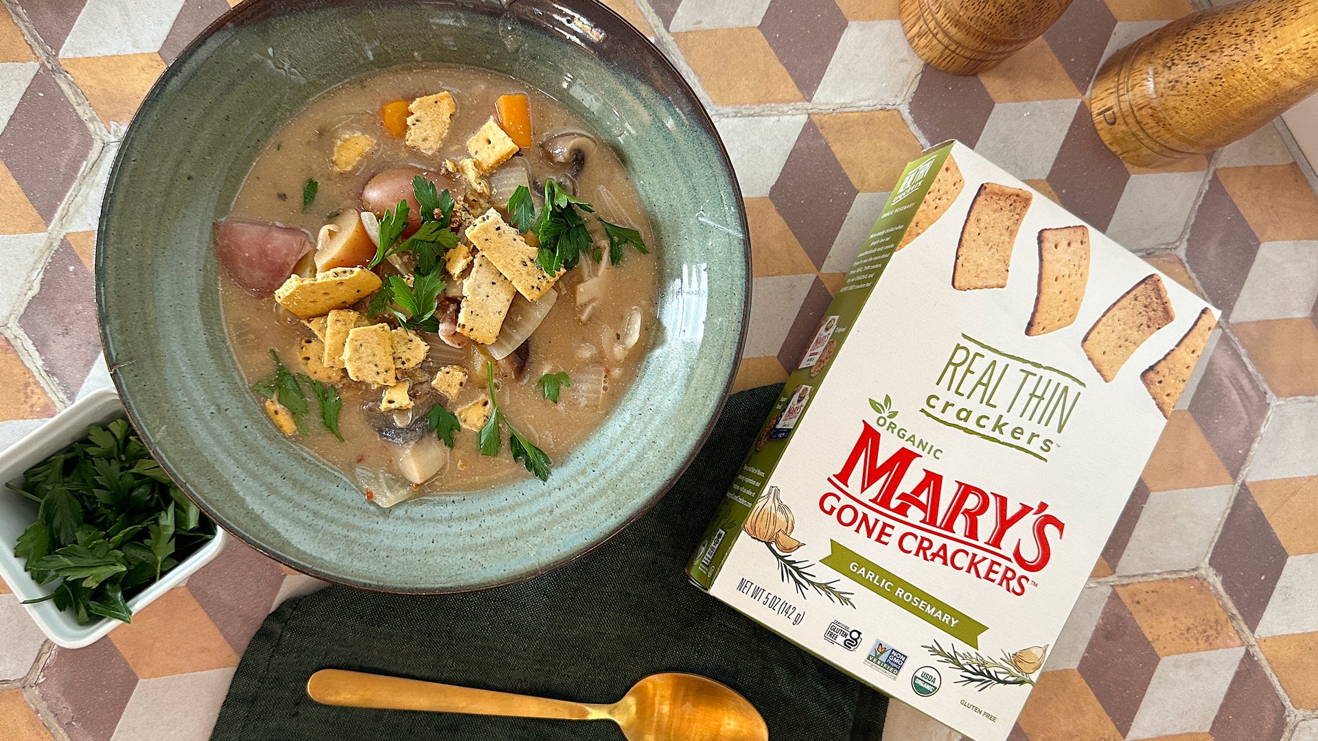 Vegan Bean & Mushroom Stew – Mary's Gone Crackers