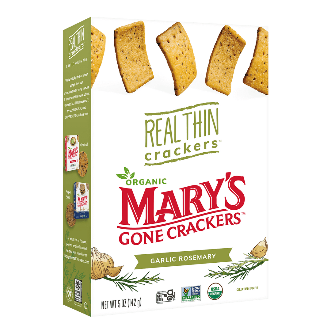 Garlic Rosemary REAL THIN Crackers