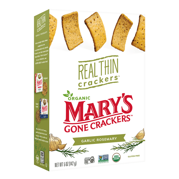 Garlic Rosemary REAL THIN Crackers